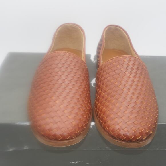 NEW Nisolo Alejandro Woven Slip On Leather Shoes Men's 8.5 Brandy Brown - Picture 7 of 12